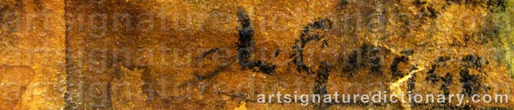 Authentic signature by Laurentius Georg Rudolf GAGGE on  artwork