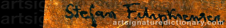 Authentic signature by Stefan FILIPKIEWICZ on  artwork