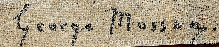 Authentic signature by Georges MOSSON on  artwork