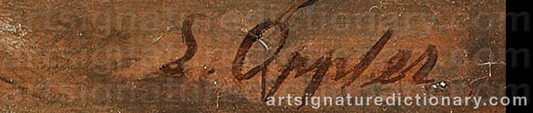 Authentic signature by Ernst OPPLER on artwork