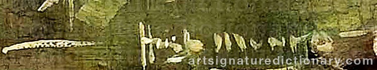 Authentic signature by Hugh MONRO on  artwork