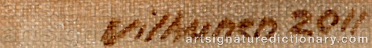 Authentic signature by Risto VILHUNEN on artwork