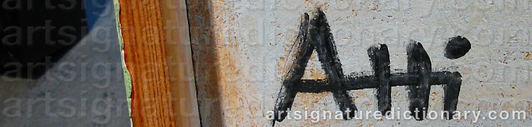 Authentic signature by Atti JOHANSSON on artwork