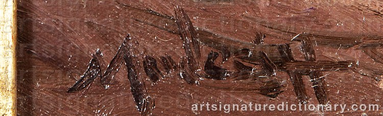 Authentic signature by John MODESITT on  artwork