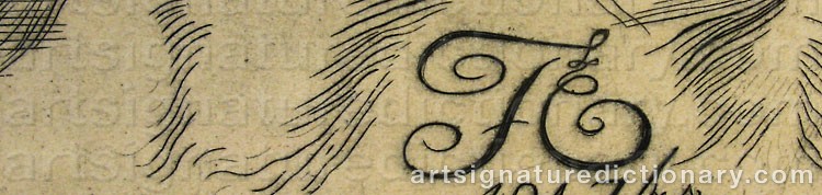 Authentic signature by Federico CANTU on artwork