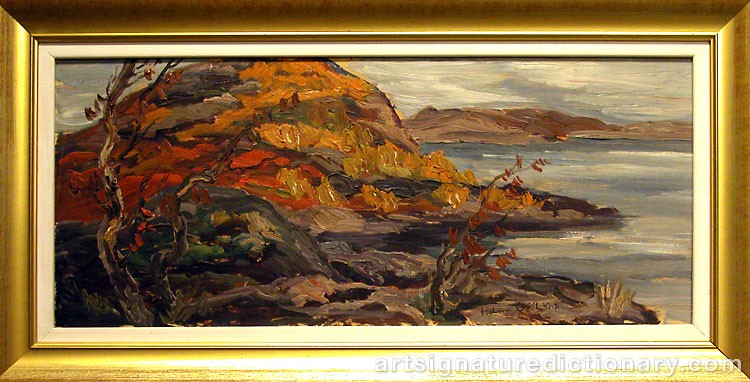 Close-up details showing Helmer OSSLUND signature forgery characteristics