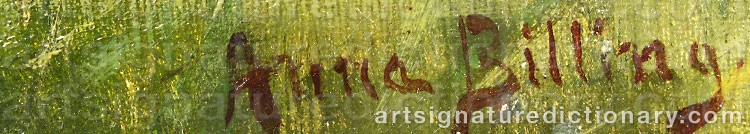 Signature by Anna BILLING