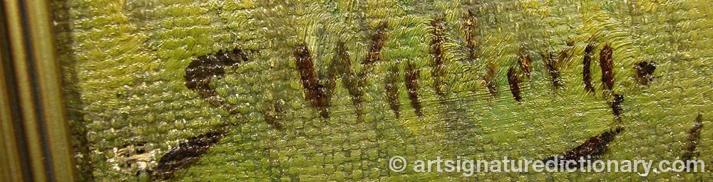 Authentic signature by Sven WALBERG on  artwork