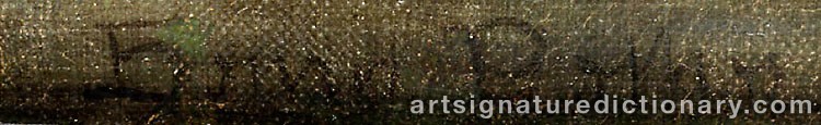 Authentic signature by Henry PETHER on  artwork