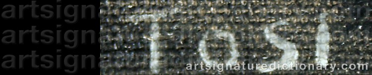 Authentic signature by Arturo TOSI on  artwork