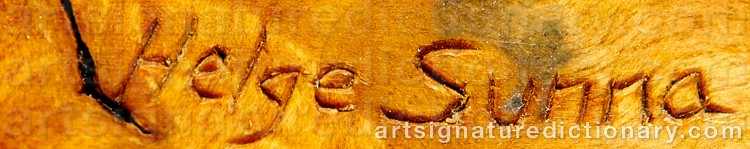 Authentic signature by Helge (Sami Artist) SUNNA on Other artwork
