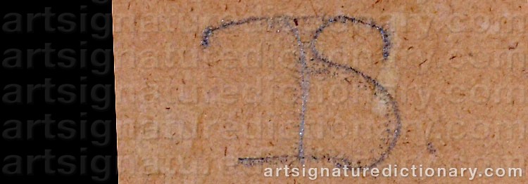 Authentic signature by Thomas SULLY on  artwork