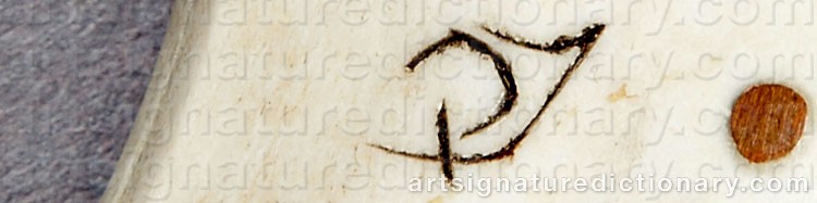Authentic signature by Per-Ola (Sami Artist) JÖNESTÅL on Other artwork