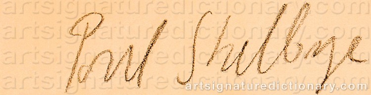 Authentic signature by Poul SKELBYE on Painting/Watercolour artwork