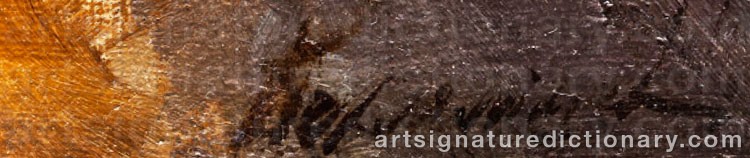 Authentic signature by Sergei Vasilevich BEKLEMISCHEFF on  artwork