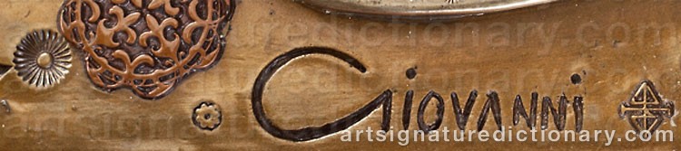 Authentic signature by Giovanni SCHOEMAN on  artwork