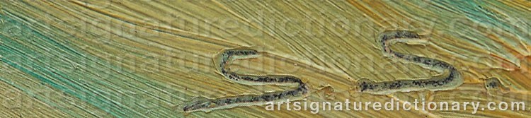 Authentic signature by Santeri SALOKIVI on Painting/Watercolour artwork