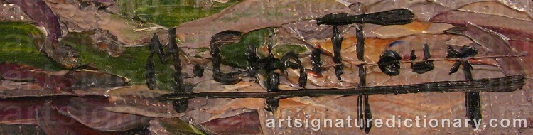 Authentic signature by M. CHAITTOUR on  artwork