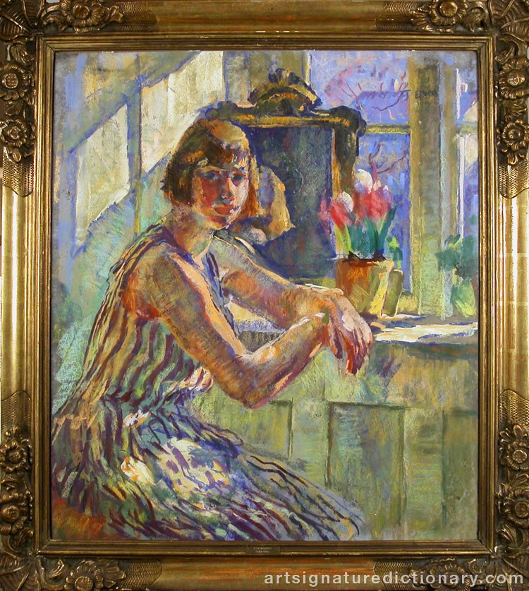 Close-up details showing Edvard MUNCH signature forgery characteristics