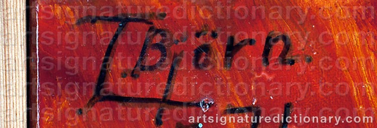 Signature by Thage ‘T Björn’ LUNDSTRÖM-BJÖRN