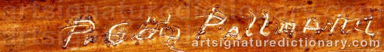 Authentic signature by Peter Götz PALLMANN on  artwork