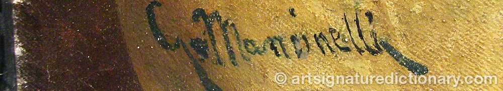 Authentic signature by Gustavo MANCINELLI on  artwork