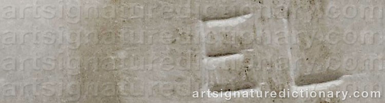 Authentic signature by Eva LANGE on  artwork