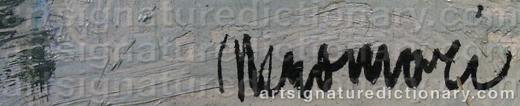 Authentic signature by Neno MORI on  artwork