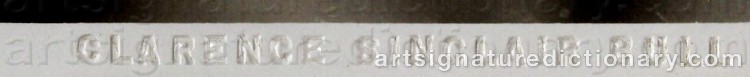 Authentic signature by Clarence SINCLAIR BULL on  artwork