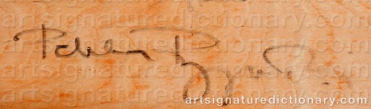 Authentic signature by Pekka RYYNÄNEN on Painting/Watercolour artwork