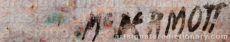 Authentic signature by Mary Ellen Nichols MCDERMOTT on  artwork