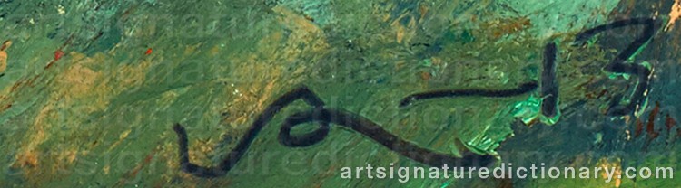 Authentic signature by Valle ROSENBERG on Painting/Watercolour artwork