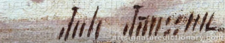 Authentic signature by Johan ‘Joh.’ JANSSON on artwork