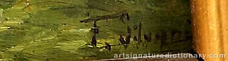 Authentic signature by Ferdinando SILVANI on  artwork