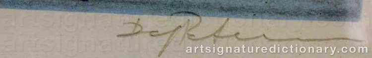 Authentic signature by Dag PETERSON on  artwork