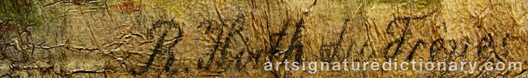 Authentic signature by Rudolf HIRTH DU FRÊNES on artwork