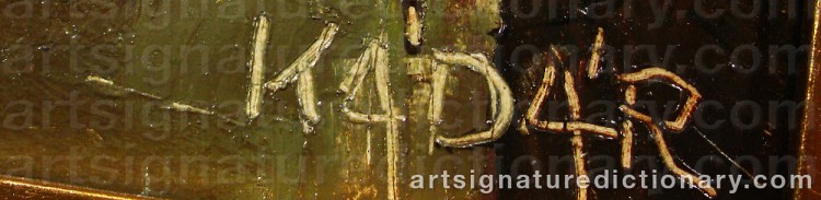 Signature by Béla KÁDÁR