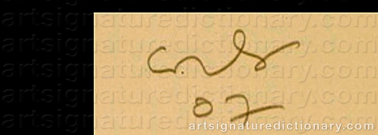 Authentic signature by George CONDO on Painting/Watercolour artwork