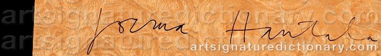 Authentic signature by Jorma HAUTALA on Painting/Watercolour artwork