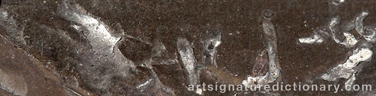 Authentic signature by Kari JUVA on Sculpture artwork