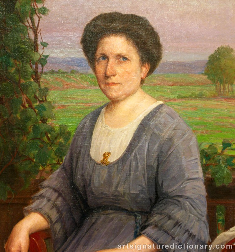 Close-up details showing Carl LARSSON signature forgery characteristics