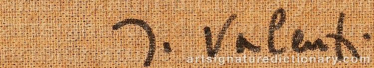 Authentic signature by Italo VALENTI on  artwork