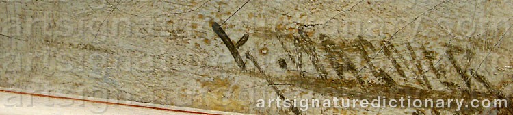 Authentic signature by Karl WAGNER on Painting/Watercolour artwork