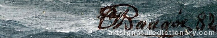 Authentic signature by Carl Erik BAAGOE on artwork
