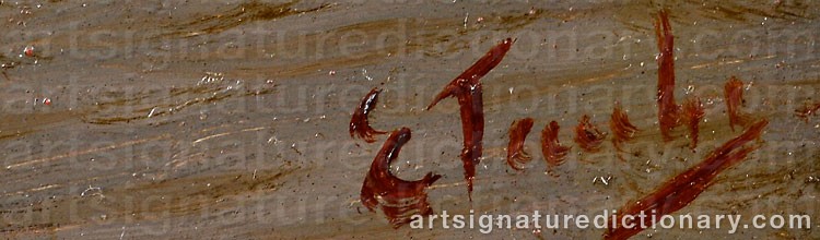 Authentic signature by Eugen TAUBE on Painting/Watercolour artwork