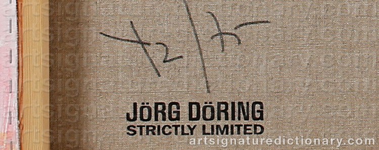 Authentic signature by Jörg DÖRING on Painting/Watercolour artwork