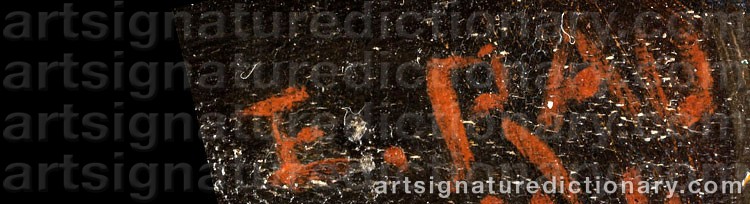 Authentic signature by Emil RAU on Painting/Watercolour artwork