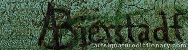 Signature by Albert BIERSTADT