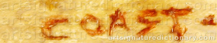 Authentic signature by Oscar Regan Coast COAST on  artwork