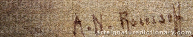 Authentic signature by Alexandre Nicolaievich VOLKOV ROUSSOFF on Painting/Watercolour artwork